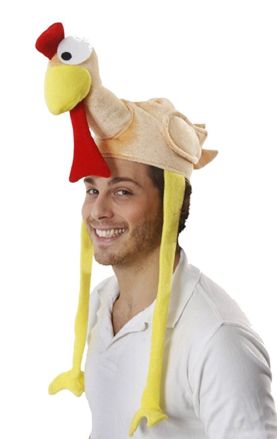 Shatchi Turkey Gobbler Hat Cap Long Legs Christmas Hat Fancy Dress Party Costume Xmas 