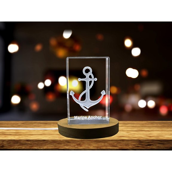 Symbols of Surety | Anchor 3D Engraved Crystal