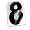 thumbnail image 1 of Stickers iSYFIX número 8 negro de vinilo 25 cm, paquete de 6, 1 of 8
