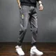 thumbnail image 3 of Pantalones negros con estampado para hombre, pantalones vaqueros harén para hombre, pantalones vaqueros de estilo coreano, ropa casual Y2k 2000, ropa original de otoño Xs, 3 of 5