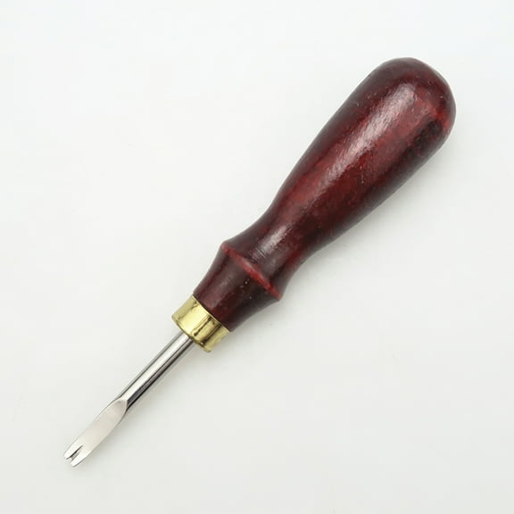 WHAMVOX Wood Handle 0.8mm Leather Beveler Leather Cutter Shaving Skiving Trimmer
