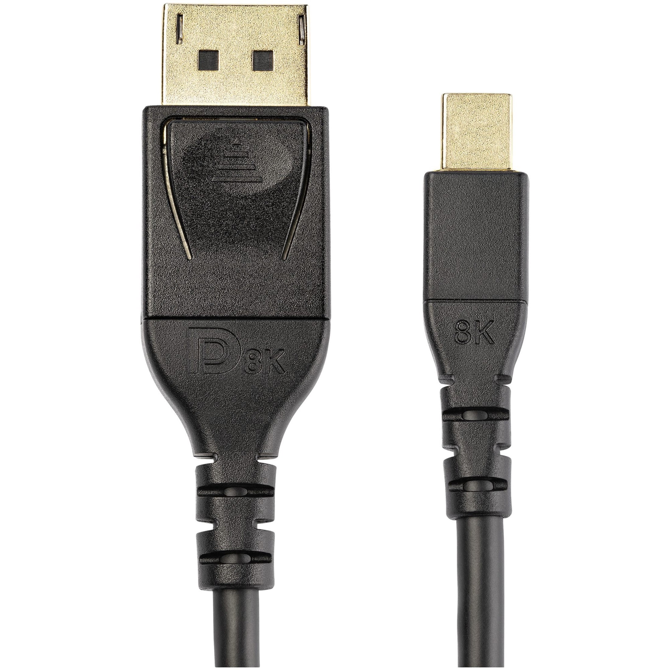 Startech.com 6ft (2m) Vesa Certified Mini Displayport To Displayport 1.4 Cable, 8k 60hz Hbr3 Hdr, Super Uhd Mdp To Dp 1.4 Cord, Slim (34 Awg) Ultra Hd 4k 120hz, Monitor/video Cable - Mdp To Dp Cable