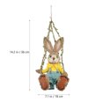 TUMALL Easter Cute Straw Rabbit Adornment Woven,Collectible for