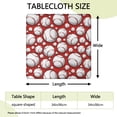 thumbnail image 2 of Red Baseballs Pattern Square Fitted Tablecloth with Elastic Edge,Square Table Cover,Washable Elastic Table Cover for Home Kitchen Party Decor 34"x34", 2 of 6