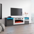 thumbnail image 2 of Meble Furniture Strick & Bolton Amsden Electric Fireplace TV Stand Gray, 2 of 5
