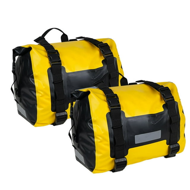 Waterproof Motorcycle Side Bags Set - 200KG Load Capacity, 30L/36L/46L/66L Options, Wear-Resistant Tearproof Fabric, Reflective Safety Design, Multiple Carrying Methods, 4-Strap Secure Fixation for
