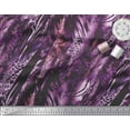 thumbnail image 3 of Soimoi Purple Silk Fabric Leopard & Wild Animal Skin Print Fabric by Yard 42 Inch Wide, 3 of 3