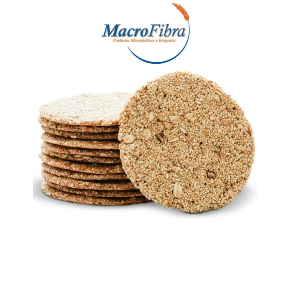 Galleta Oblea Avena Amaranto Nuez - sin Azucar, Vegano, sin Lactosa, Alto contenido en fibra, Macrobiotico e Integral 3 botes c/12 obleas.