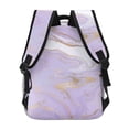 thumbnail image 4 of Easygdp Lavender Glitter Foil Stripes Mochila Ergonómica Versátil para Laptop - Múltiples Bolsillos, Correas Ajustables, Unisex para Escuela, Viajes y Actividades al Aire Libre-One Size, 4 of 5