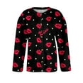 thumbnail image 4 of ASDFVBKG Valentine's Day Cardigans for Women Long Sleeve Heart Print Sweaters Button Down Valentines Day Cardigan Sweater Red M, 4 of 5
