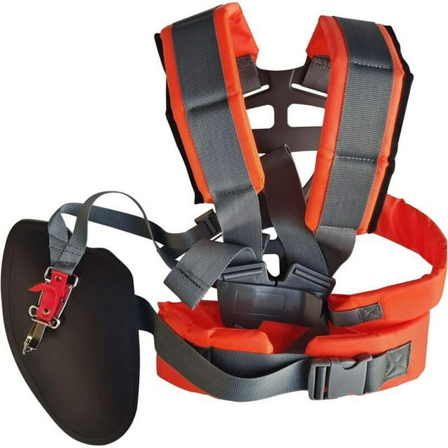 Universal Adjustable Padded Comfortable Double Shoulder Strap Nylon Lawn Mower Shoulder StrapUniversal Brush Cutter Harness: The double shoulder strap is your best partner for heavy farm or