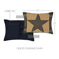 thumbnail image 5 of VHC Brands Teton Star Standard Sham 21x27 Country Patchwork Design, Navy and Tan, 5 of 5