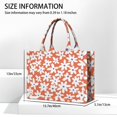 thumbnail image 3 of Large Capacity Tote Bag,Orange Daisy Flower White Petals Pattern Handbag Fashion Luxury Tote Bag,15.7"x13"x 5.1" Inches,Laptop Compatible, 3 of 6