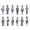12pcs, variant on QuickGo Blue And White Ceramics Style Nutcracker for Christmas Tree And Fireplace Decoration, Wooden Nutcrackers Hanging Ornaments for Xmas Home Holiday Party Decor