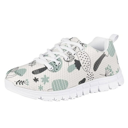 

Pzuqiu Mushroom Kids Running Shoes Girls Size 2 Lightweight Walking Shoes Lace Up Training Sneakers Outdoor Sport Shoes