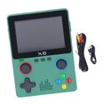 thumbnail image 3 of Consola de juegos portátil retro con pantalla de 3,5 pulgadas, joystick de pantalla HD, consola de juegos portátil, color verde, 3 of 5