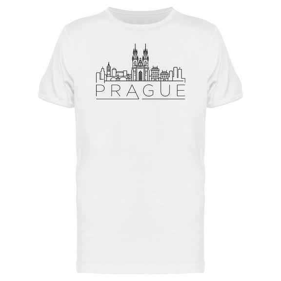 Prague City Skyline Landmark Tee Men's -Image by Shutterstock