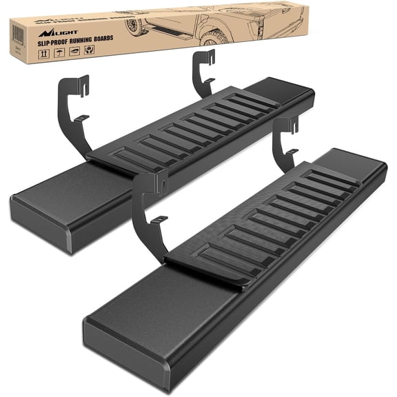 Nilight Running Boards for 2007-2018 Chevrolet Silverado GMC Sierra 1500HD 2007-2019 Chevy Silverado GMC Sierra 2500HD 3500HD Regular Standard Single Cab 6 Inch Side Step Nerf Bars Black