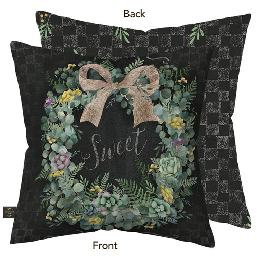 Briarwood Lane Everyday Indoor/Outdoor Pillow 17x17 Home Sweet Home Wreath Pillow