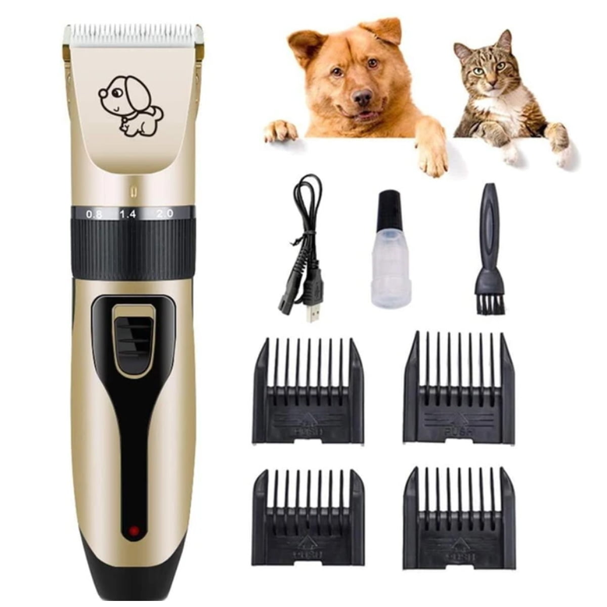 Heavy Duty 2-Speed Pet Hair Grooming Clippers Kit Professional Rechargeable Cordless Quiet Dog Shaver for Small and Large Dogs Cats and Other Pets CAHTUOO Dog Grooming Clippers 