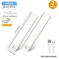 thumbnail image 4 of 2-Pack Motion Sensor Under Cabinet Lights - USB Rechargeable, 3 Color Modes, Stick-On Magnetic Night Lights for Kitchen, Closet, Stairs (Wireless, Battery-Free Lighting), 4 of 21