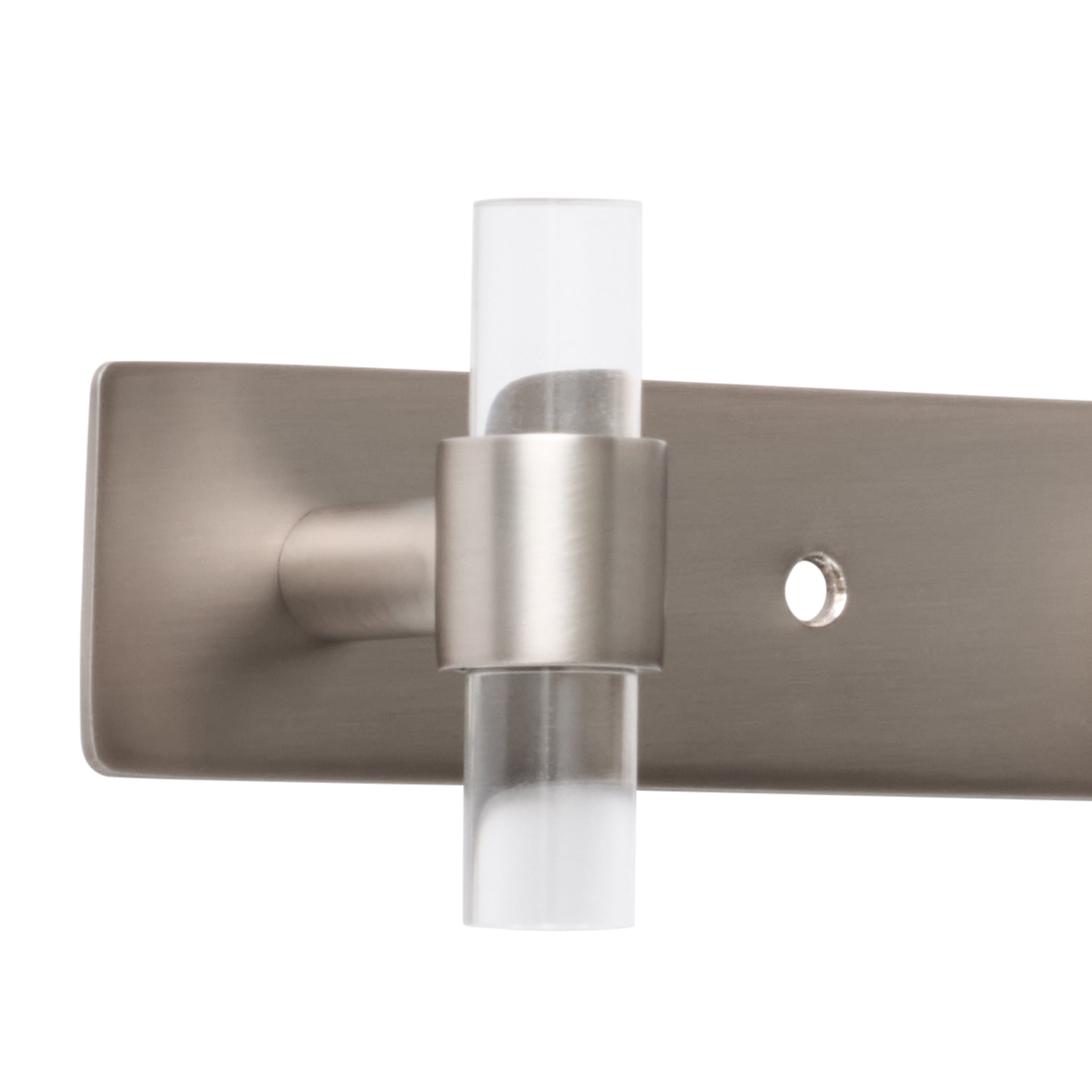 Better Homes & Gardens 16" 5-Hook Acrylic Hookboard, Brushed Nickel