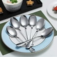 thumbnail image 7 of ReaNea Dinner Spoons 6 Pieces Stainless Steel Table Soup Spoons, Dessert Spoons Sliverware Set, 7 of 7