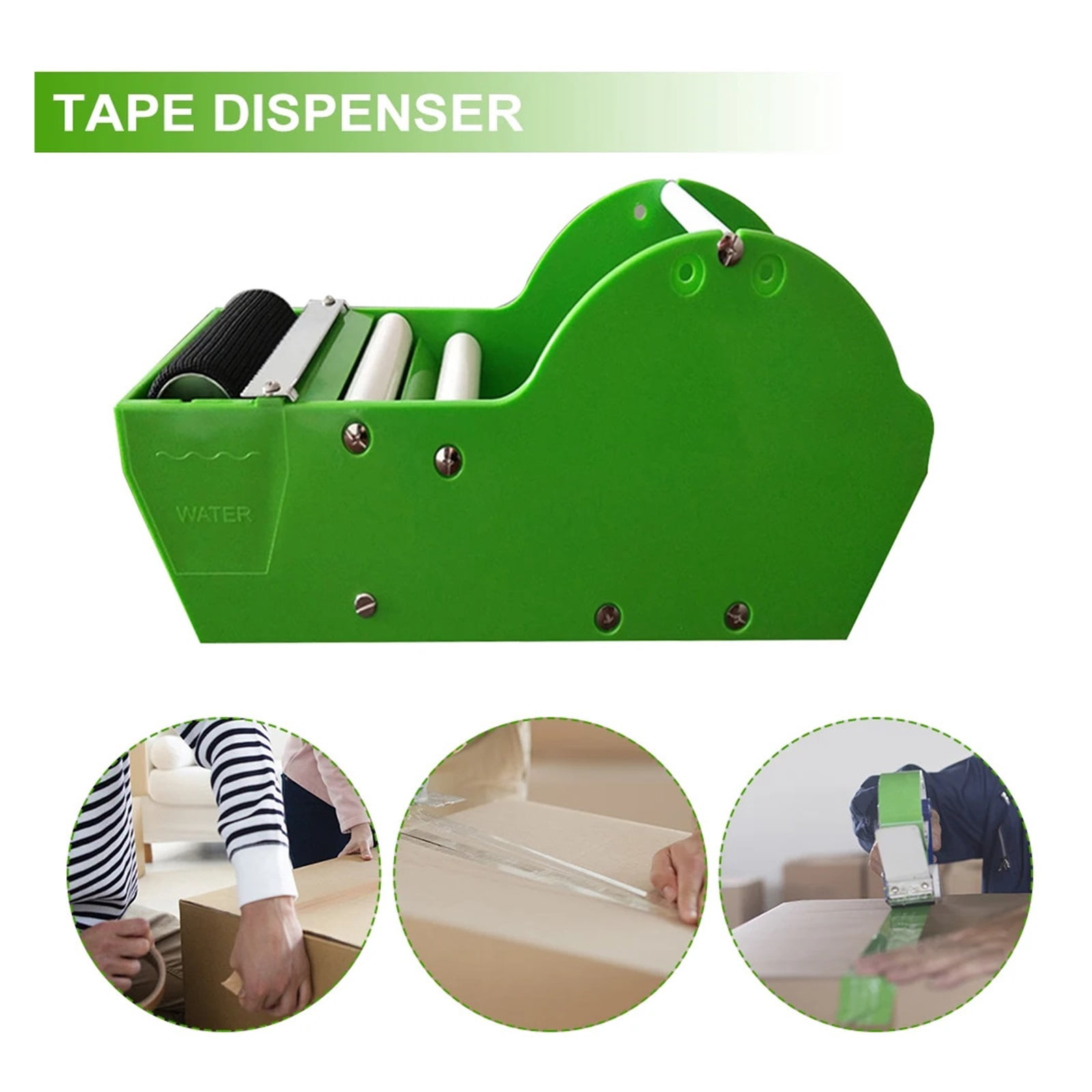 Express Sealing Device Manual Desktop Cutter, Home Shipping Tape Dispenser Portable Office Supplies, Brown Paper Water Activated ,High Efficiency