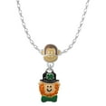 thumbnail image 1 of Delight Jewelry Silvertone Small Leprechaun with Bow Tie Mia Monkey Charm Necklace, 1 of 4