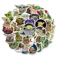 thumbnail image 2 of Disney Star Wars Baby Yoda 50 Uds pegatina The Mandalorian pegatina para Laptop Skateboard decoración del hogar coche Scooter pegatina Gao Jinjia LED, 2 of 2