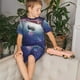 thumbnail image 4 of Balery Planets Stars And Galaxies Conjunto de Pijama Infantil de Manga Corta con Estampado – Ropa de Dormir de Algodón Suave-4X-Large, 4 of 6