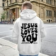thumbnail image 4 of WILLBEST Sudaderas para Hombre, Moda Informal, Letras Estampadas, Sudadera con Capucha, Manga Larga, Suéter con Capucha, Tops Grande, 4 of 7