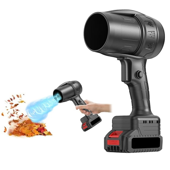 KingFurt  Cordless Leaf Blowers,Handheld Leaf Blower- 33000 RPM, 2 Batteries & Charger. Ideal for Patio Cleaning, Lawn Care.Black