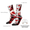 thumbnail image 6 of Honeii Buffalo Plaid Love And Gnome Print Adult Socks,Crew Socks,Casual Calf Socks,Daily Wear Socks for Men & Women, Perfect for Sports, Casual and Everyday Use, 6 of 6