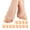 Beige, variant on Povihome Toe Sleeves, Toe Protectors, 10 Pack Toe Tube Pads for Hammer Toe,Stubbed Toe,Corns, Calluses Protect,M Size,White