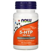 (2 Pack) Now Foods 5-Htp 100Mg Chewable Lozenges 90 Tabs
