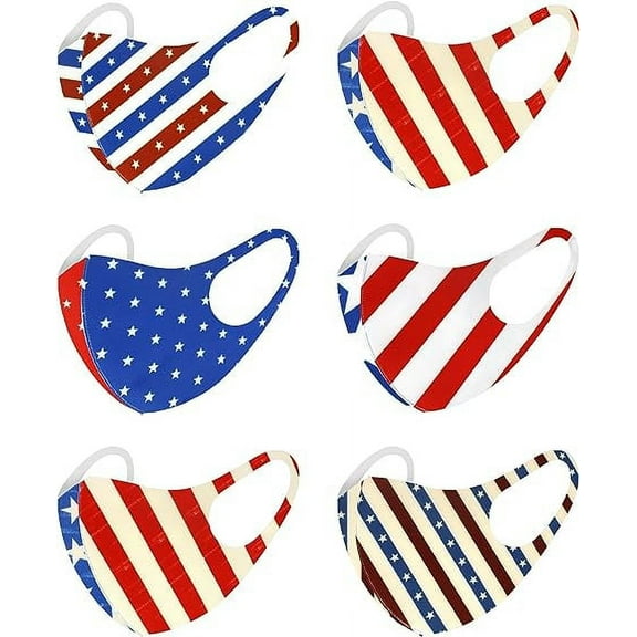 Unisex Adult USA Flag Reusable Face Mask Set