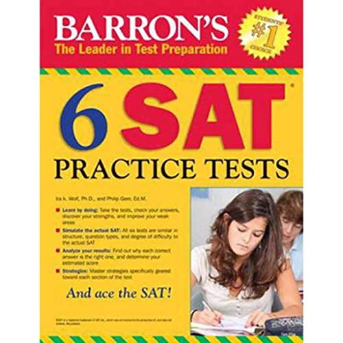 Pre-Owned Barron's 6 SAT Practice Tests (Paperback) 0764147234 9780764147234