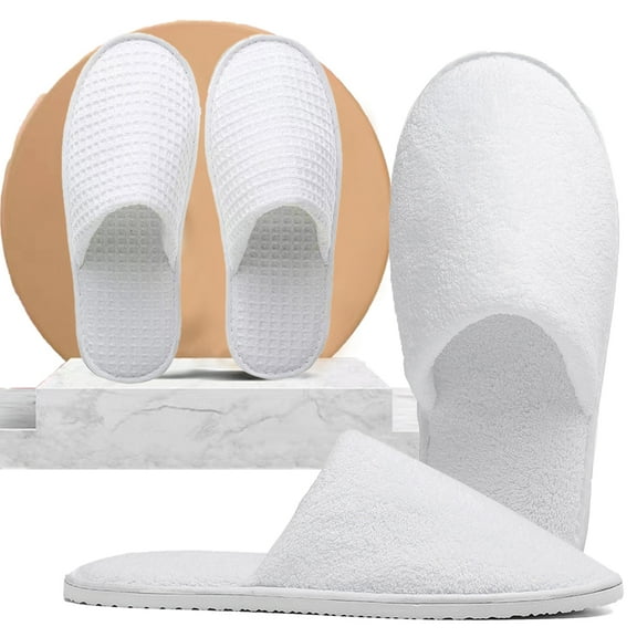 Esaierr 6PCS Kids Disposable Slippers Anti-Slip Hotel Disposable Slippers 4-10Y Toddler Closed Toe Guest Slippers House Slippers for Hotel Travel Guest