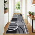 thumbnail image 2 of Modern Washable Area Rugs, Contemporary Geometric Circles Carpet with Non-Slip Backing, 2 of 8