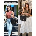 thumbnail image 2 of Bolsos de lona para mujer, bandolera con bolsillos y asa superior, bolsos de hombro para mujer, 2 of 6