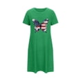 thumbnail image 4 of Chemises de Nuit pour Femmes, Chemise de Nuit Courte Surdimensionnée pour Femmes Mode à Imprimé sur la Poitrine à Manches Courtes, 4 of 5