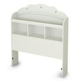 thumbnail image 1 of South Shore Tiara Twin Bookcase Headboard with Storage, in Pure White, 1 of 8