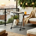 thumbnail image 3 of Homy Casa Adjustable Sofa Table, Folding Design with Cup Holder for Small Spaces, 3 of 12