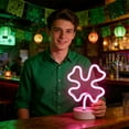thumbnail image 5 of Clover Neon Signs,Green Clover Led Lights Battery Operated Usb Powered Decoration Lamp,Neon Lights Decor for St.Patrick's Day Gifts,Party,Room Decor,Shamrock Lights Led Neon Signs for Wall Decor, 5 of 9