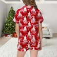 thumbnail image 5 of YOUSNH Ensemble de Pyjama de Noël pour Enfants, Col Boutonné, Manches Courtes et Shorts, Rose 4-5 Ans, 5 of 5