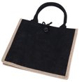 thumbnail image 4 of Bolso de mano de yute de gran capacidad a la moda, bolso de hombro ecológico para almacenamiento de viaje para mujer NikouMX Muebles, 4 of 8