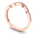 thumbnail image 2 of 0.21 ct Brilliant Round Cut Simulated Alexandrite 18K Rose Gold Stackable Band SZ 6.25, 2 of 6