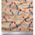 thumbnail image 1 of Soimoi Rayon Fabric Branches,Leaves & Macaw Parrot Bird Print Sewing Fabric Yard 42 Inch Wide, 1 of 3