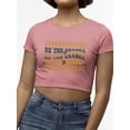 thumbnail image 3 of Positivity Be The Change Crop Tee Women's -SelectDesign Designs, 3 of 4